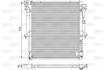 Купить 701585 Valeo Радиатор охлаждения двигателя L200 (2.5 DI-D, 2.5 DI-D 4WD, 2.5 DiD)