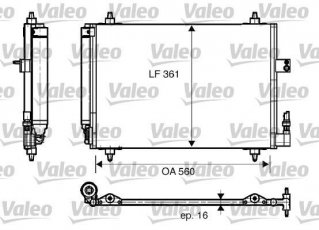 Купити 817824 Valeo Радіатор кондиціонера Citroen C5 2 (1.6, 1.7, 2.0, 2.2, 2.9)