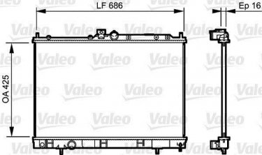 Купить 735201 Valeo Радиатор охлаждения двигателя Аутленер 1 (2.0, 2.0 4WD, 2.4 4WD)