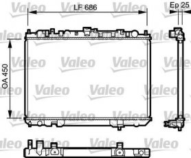Купити 735081 Valeo Радіатор охолодження двигуна X-Trail (2.2 DCi FWD, 2.2 Di, 2.2 dCi)