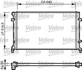 Купити 734332 Valeo Радіатор охолодження двигуна Caddy (1.4, 1.6, 1.9, 2.0)