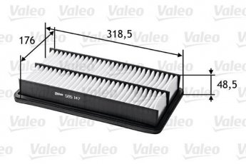 Купить 585147 Valeo Воздушный фильтр  Mazda 6 (GG, GH, GY) (1.8, 2.0, 2.2, 2.3, 2.5)