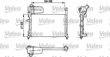 Купить 811070 Valeo Радиатор охлаждения двигателя Темпра