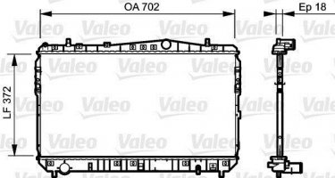 Купити 735159 Valeo Радіатор охолодження двигуна Lacetti (1.4, 1.4 16V, 1.8)