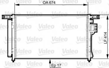 Купити 814353 Valeo Радіатор кондиціонера Санта Фе (2.2 CRDi, 2.2 CRDi GLS, 2.7 V6 GLS)