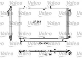 Купити 818001 Valeo Радіатор кондиціонера Peugeot 206 (1.1, 1.4, 1.6, 1.9, 2.0)