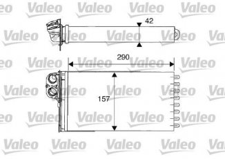Купити 812212 Valeo Радіатор печі Peugeot 607 (2.0, 2.2, 2.7, 2.9)