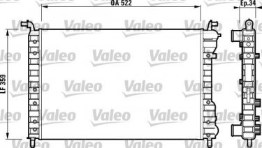 Купить 732006 Valeo Радиатор охлаждения двигателя Альбеа (1.2, 1.4, 1.4 KAT)