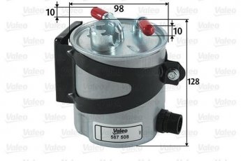 Купить 587508 Valeo Топливный фильтр (прямоточный) Megane 2 (1.5 dCi, 2.0 dCi)