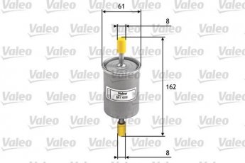 Купить 587008 Valeo Топливный фильтр (прямоточный) Nubira 1.6 16V