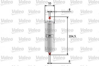 Купить 587015 Valeo Топливный фильтр (прямоточный)