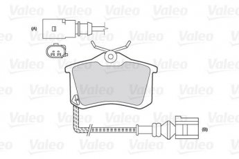 Тормозная колодка 301180 Valeo – задние без датчика износа фото 2