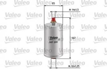 Купить 587205 Valeo Топливный фильтр (накручиваемый) Мерседес 126