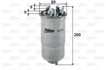 Купить 587500 Valeo Топливный фильтр (прямоточный) Fiat