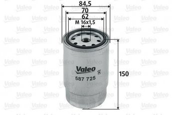 Купить 587725 Valeo Топливный фильтр (накручиваемый) Ай 10 1.1 CRDi