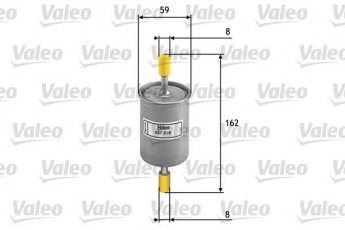 Купить 587028 Valeo Топливный фильтр (прямоточный) Daewoo
