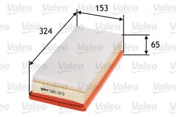 Купить 585072 Valeo Воздушный фильтр  Пежо 407 (2.0 HDi, 2.0 HDi 135, 2.2 HDi)