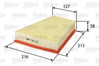 Купить 585136 Valeo Воздушный фильтр  Polo (1.2, 1.2 12V)