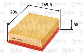 Купить 585006 Valeo Воздушный фильтр  Пежо 206 (1.9, 2.0)