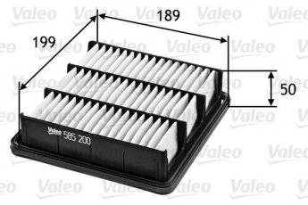 Купити 585200 Valeo Повітряний фільтр (кутовий) Cerato (1.6, 1.6 CVVT, 2.0)