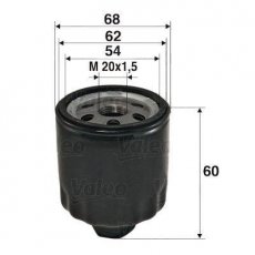 Купити 586011 Valeo Масляний фільтр (накручуваний) Symbol (1, 2) 1.2 16V