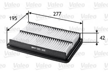 Купити 585388 Valeo Повітряний фільтр (кутовий) Соренто (2.0, 2.2)
