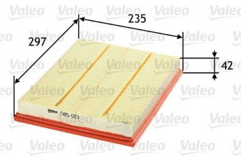Купить 585013 Valeo Воздушный фильтр  Zafira (A, B) (1.6, 1.8, 2.0)
