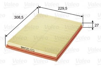 Купить 585070 Valeo Воздушный фильтр  Астра Ф (1.6 i 16V, 1.8 i 16V)