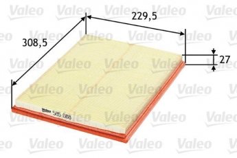 Купить 585088 Valeo Воздушный фильтр  Kadett 1.7 D