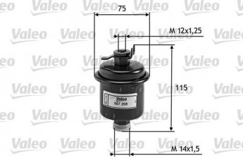 Купить 587208 Valeo Топливный фильтр (накручиваемый) Прелюд (2.0 16V, 2.2 16V)