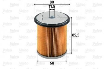 Купить 587912 Valeo Топливный фильтр (фильтр-патрон) Сафран (1, 2) (2.1 dT, 2.2 dT)