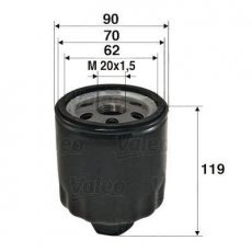 Купити 586020 Valeo Масляний фільтр (накручуваний) Кліо 1 1.9 D