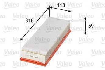 Купить 585015 Valeo Воздушный фильтр  Berlingo B9 1.6