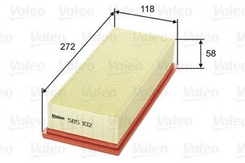 Купить 585102 Valeo Воздушный фильтр  Freelander (1.8 16V, 1.8 i 16V, 2.0 DI)