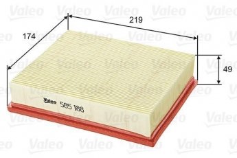 Купити 585188 Valeo Повітряний фільтр (кутовий) A-Class W169 (1.5, 1.7, 2.0)