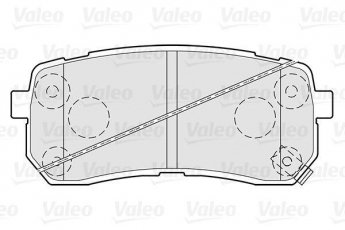 Тормозная колодка 301308 Valeo – задние вкл. датчик износа, с звуковым предупреждением износа фото 2