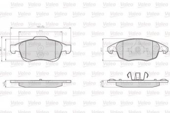 Купить 872538 Valeo Тормозные колодки передние Citroen C4 Picasso (1.6 HDi, 1.6 HDi 110, 1.6 VTi 120) 