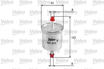 Купить 587012 Valeo Топливный фильтр  Vanette