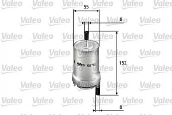 Купить 587021 Valeo Топливный фильтр (прямоточный) Румстер (1.2, 1.4, 1.6)
