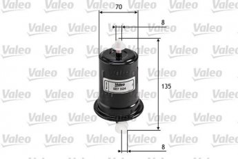 Купить 587024 Valeo Топливный фильтр (прямоточный) Гранд Витара ХЛ-7 (1.6, 2.0, 2.5 V6 24V)