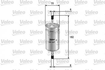 Купить 587027 Valeo Топливный фильтр (прямоточный) Volvo S80 2 2.5 T
