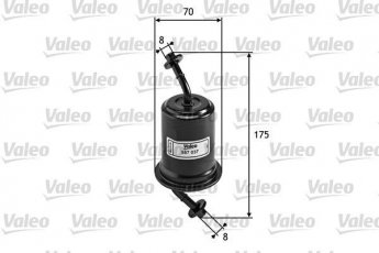 Купить 587037 Valeo Топливный фильтр (прямоточный) Kia