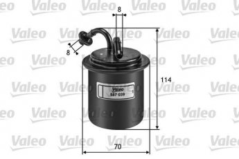 Купить 587039 Valeo Топливный фильтр (прямоточный)