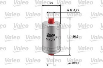 Купити 587215 Valeo Паливний фільтр (накручуваний) Ауді А4 Б5 (1.8, 2.4, 2.6, 2.7, 2.8)