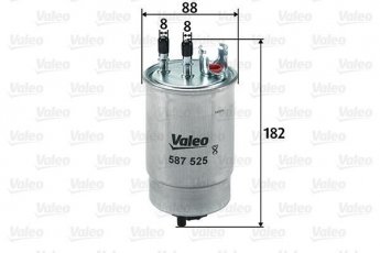 Купить 587525 Valeo Топливный фильтр (прямоточный) Пунто (1.9 D 60, 1.9 DS 60)