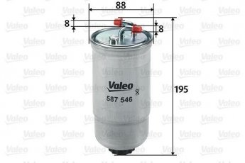 Купить 587546 Valeo Топливный фильтр (прямоточный) Аккорд 2.2 i-CTDi