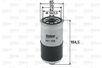 Купить 587708 Valeo Топливный фильтр (накручиваемый) Volvo S80 1 2.5 TDI