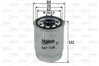 Купить 587738 Valeo Топливный фильтр  Fiat