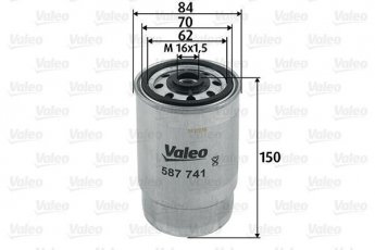 Купить 587741 Valeo Топливный фильтр (накручиваемый) Санта Фе (2.0 CRDi, 2.2 CRDi, 2.2 CRDi GLS)
