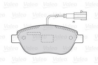 Тормозная колодка 301721 Valeo – передние вкл. датчик износа, с интегрированным контактом датчика износа фото 2